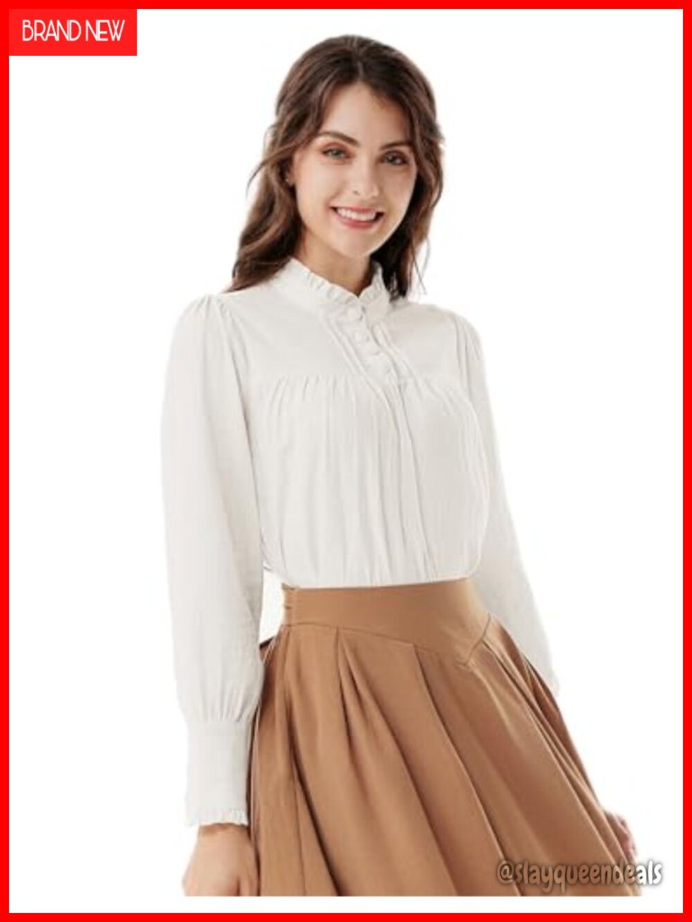 Gothic Victorian Blouse Peasant Top Puff Sleeve Renaissance Shirt